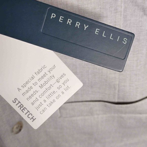 Perry Ellis Men's Vest Slim Fit Stretch Dressy Essentials Natural Linen‎ Sz M - Picture 11 of 12